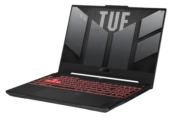 LAPTOP ASUS TUF GAMING FA507NU R7 7735HS RAM 16GB (1 slot libre DDR5-4800) SSD SSD 1TB TARJETA DE VIDEO 6GB RTX 4050 DISPLAY 15¨ FREE DOS COLOR MECHA GRAY