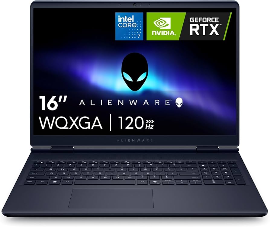 LAPTOP DELL ALIENWARE AC16250 16" WQXGA 120Hz CORE 7 240H -RAM 32GB  DDR5 - SSD 1TB PCIe TECL. INGLES ILUMINADO RTX 5050 8GB GDDR7 WIND 11H BLUE