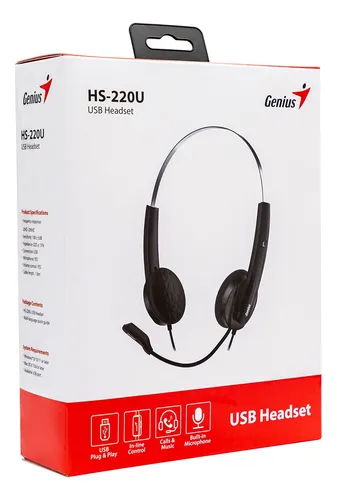 HEADSETS GENIUS HS-220U USB-A