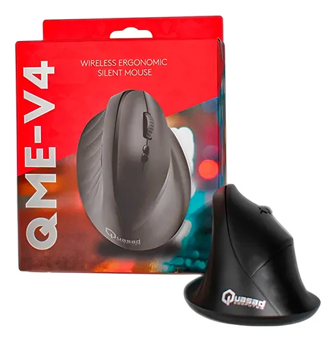 Mouse Quasad QME-V4 Wireless Ergonómico Recargable