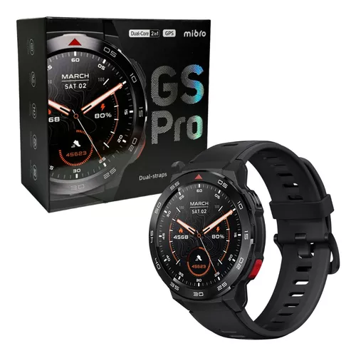 SMARTWATCH MIBRO GS PRO BLACK OSCURO /ACERO /GPS /BT 5.3 LLAMADAS /BAT. 460MAH /1.43 AMOLED /5ATM