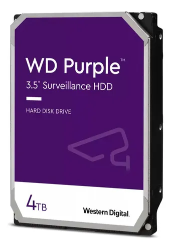 DISCO DURO WD PURPLE 4TB 3.5" VIDEO-VIGILANCIA 5400RPM SATA 6Gb/s WD43PURZ
