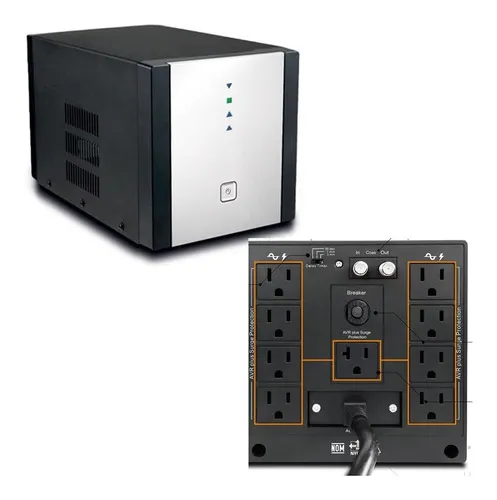 REGULADOR CDP R-AVR2408 2400VA-1200W - ENTRADA-SALIDA 110VAC - 8NEMA5-15R - 1NEMA5-20R