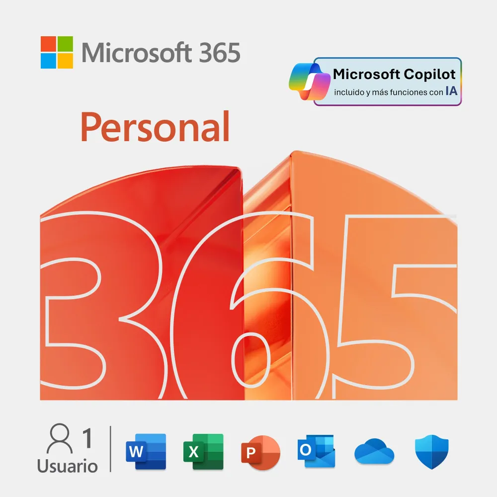 LICENCIA MICROSOFT 365 PERSONAL (DIGITAL) 1TB EN LA NUBE, HASTA 5 DISPOSITIVOS A LA VEZ EP2-32316