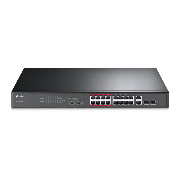 SWITCH TPLINK TL-SL1218MP 16 PUERTOS 10-100 MNBPS /2 PUERTOS GIGABITS POE/ CARCASA METAL