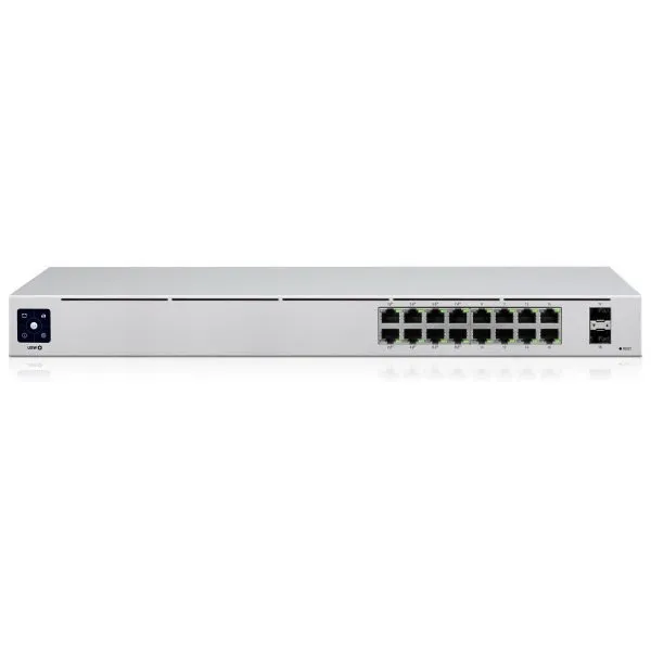 Switch  Ubiquiti UniFi USW-16-POE - Conmutador - Gestionado - 16 x 10/100/1000 (8 PoE+) + 2 x Gigabit SFP - USW-16-POE