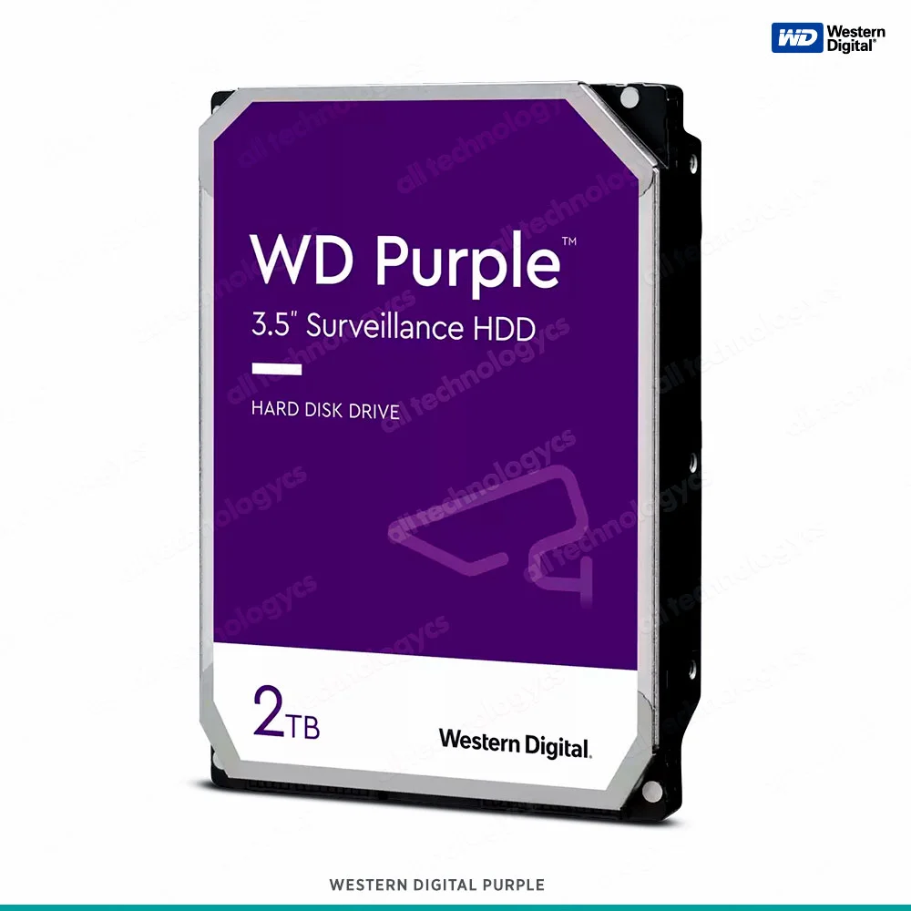 DISCO WD PURPLE 2TB 3,5" VIDEO-VIGILANCIA 5400RPM SATA 6Gb/s WD23PURZ
