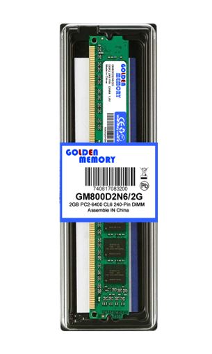 Memoria Ram 2RB DDR2 Pc-6400MHz Escritorio Golden udimm