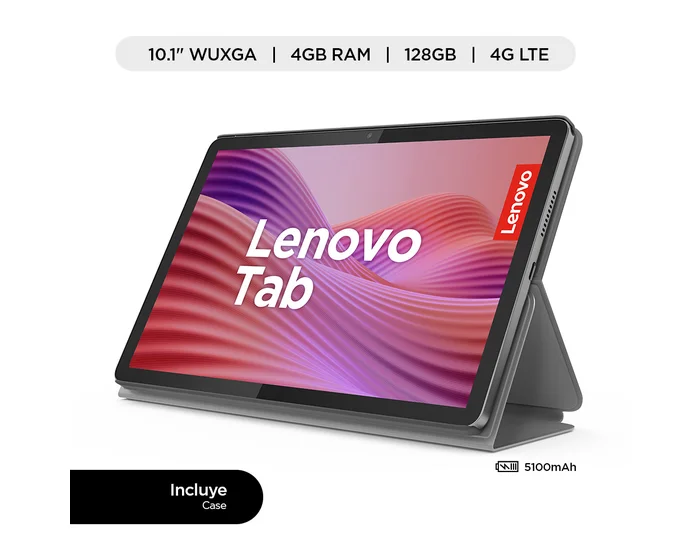 Tablet Lenovo Tab 10.1″ 128GB 4GB RAM  4G LTE + Folio Case