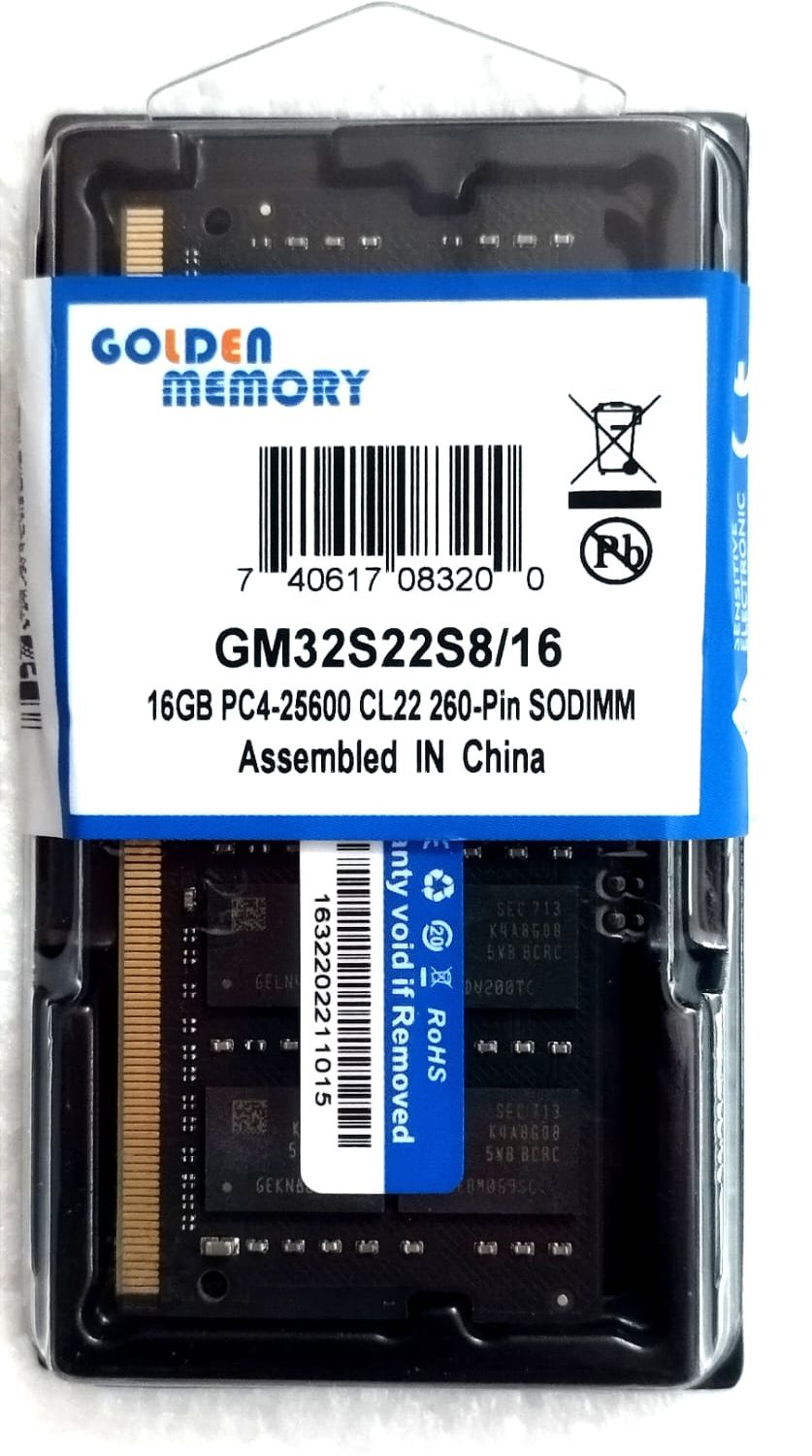 Memoria Ram 16GB DDR4 Pc- 3200mhz SODIMM (Laptop)