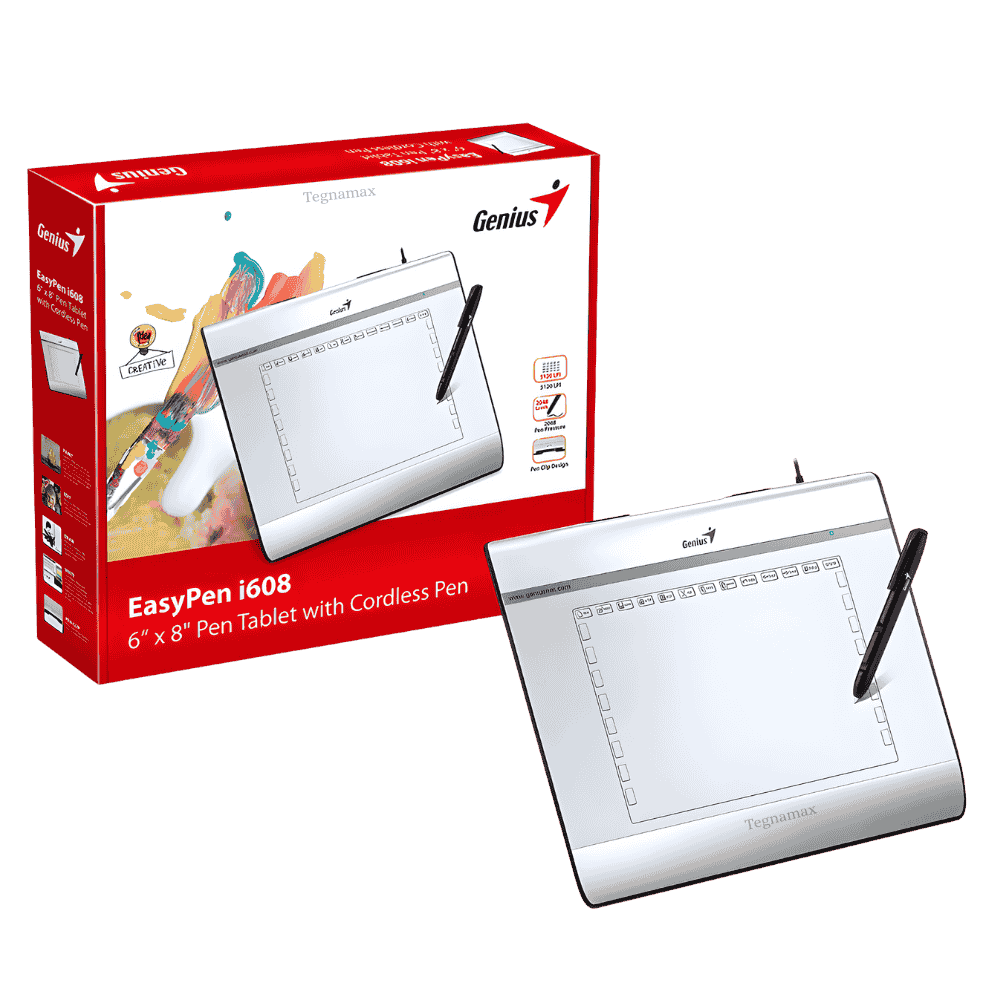 TABLETA DIGITALIZADORA GENIUS / EASYPEN I608 / 6X8 PULG / 2048 PRESION TODO TIPO FORMAS Y GROSOR