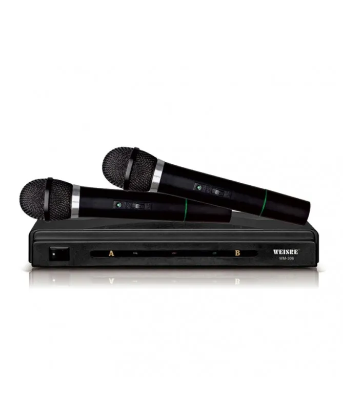 MICROFONOS KARAOKE INALAMBRICOS MC31 BASE + 2 MICROFONOS