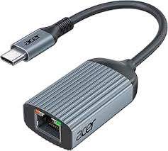 ADAPTADOR ACER USB-C A ETHERNETRJ45 1Gbps Thunderbolt 3/4 ALUMINIO BLACK