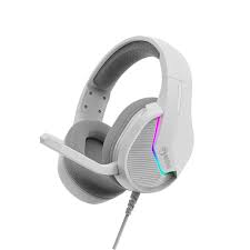 AUDÍFONO MARVO H8618 WH TACTIC 40 USB 2,0 MIC. OMNIDIRECCIONAL RGB ESTATICO, CONTROL VOLUMEN/MICROFEN CABLE