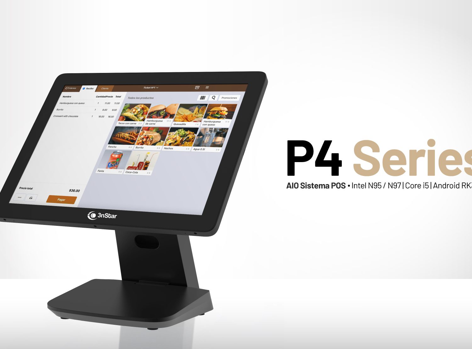 ALL IN ONE  3NSTAR POS P4 N95 - 8GB RAM - 240GB SSD – WIFI-BT  FREE DOS