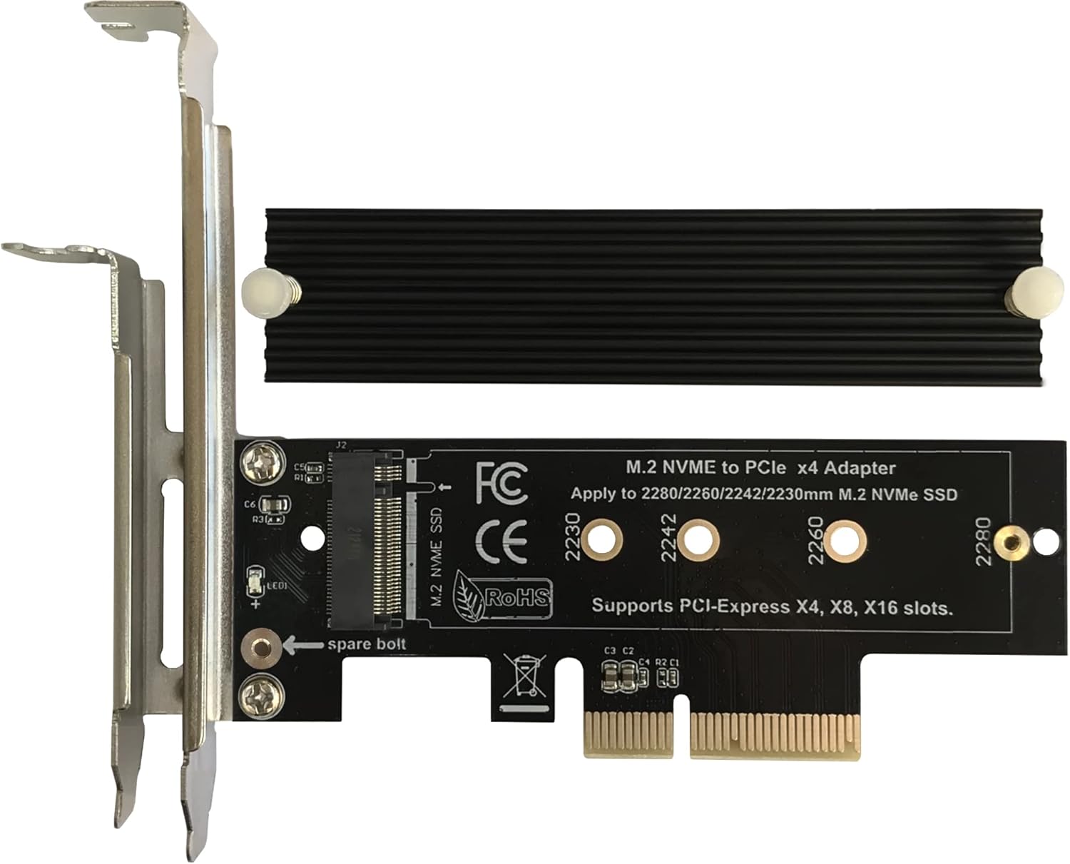 Adaptador Pci-e Express 3.0 Para Disco Ssd M.2 NVME to PCIe 3.0/4.0 x4