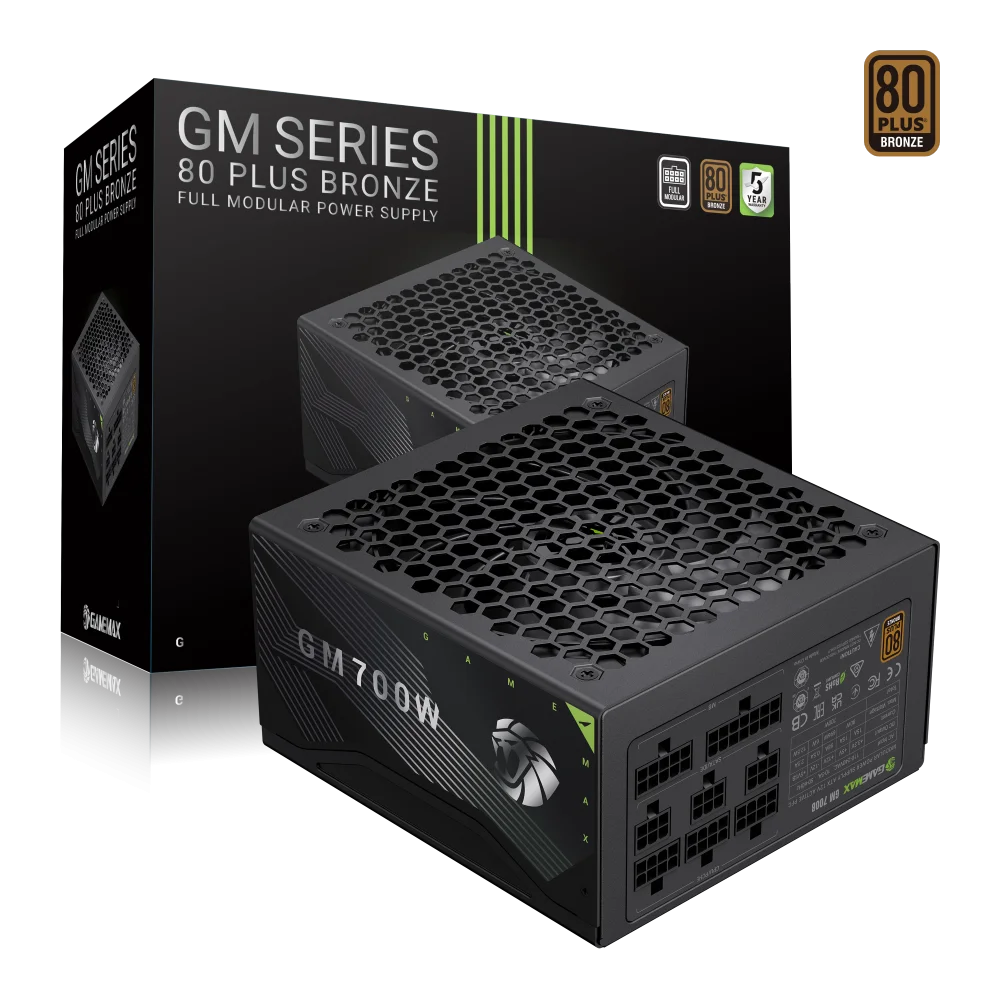 FUENTE DE PODER GAMEMAX 700W GM-700B BK MODULAR 80+ BRONCE FAN 14CM 100-240V