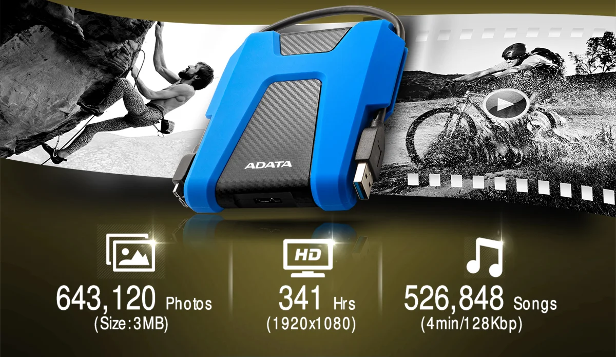 DISCO EXTERNO 2TB ADATA HD680 NEGRO 2.5” USB 3.2 GRADO MILITAR LED ESTADO - Imagen 4