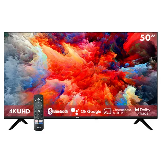 TELEVISOR SMART TV RCA 50UHDRC 50” LED 4K UHD GOOGLE TV HDR DOLBY AUDIO MANDO POR VOZ