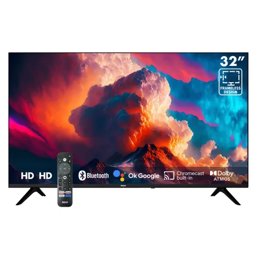 TELEVISOR  SMART TV RCA 32” LED HD HDR GOOGLE TV DOLBY AUDIO CONTROL POR VOZ 32HDRC