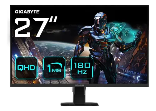 MONITOR GIGABYTE GS27QA 27" SS IPS PLANO 2560X1440 QHD 180HZ HDMI DPORT
