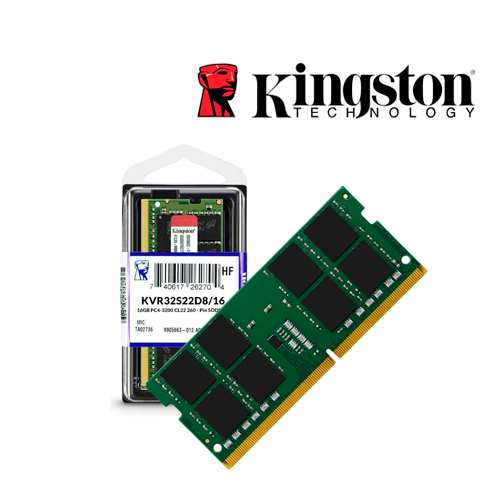 MEMORIA RAM 16GB DDR4 3200MHZ KINGSTON SODIMM KVR32S22D8/16