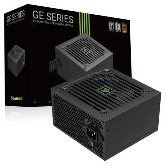 FUENTE DE PODER GAMEMAX 650W GE-650 BK 80+ BASIC FAN 12CM 100-240V