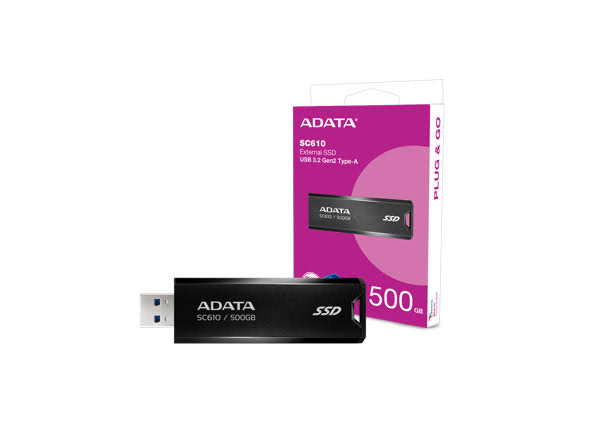SSD EXTERNO 500GB ADATA SC610 USB 3.2 10Gbps FORMATO PENDRIVE 550MB/s, 500MB/s COMPATIBLE PS5 XBOX - Imagen 2