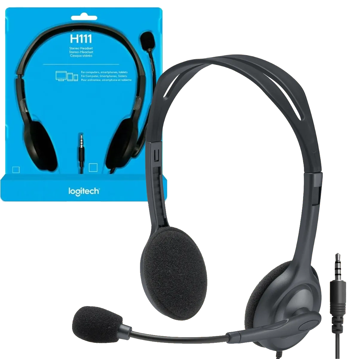 AURICULAR LOGITECH H111 STEREO - AUX - MIC. UNIDIRECCIONAL/32 OHMIOS/20HZ