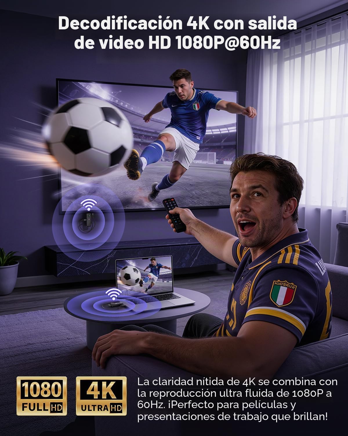 Transmisor y receptor HDMI inalámbrico 328FT/100M - Imagen 3